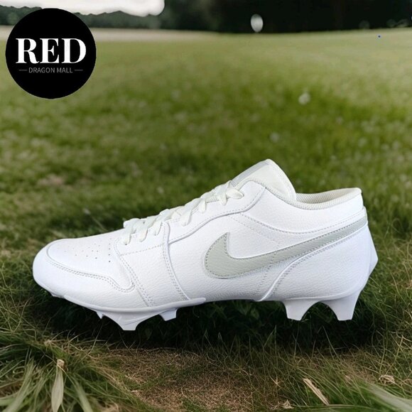 Nike Jordan 1 Low TD White Grey Fog Football Cleats FJ6245 101 - Men\'s Size 14.5 main image 8